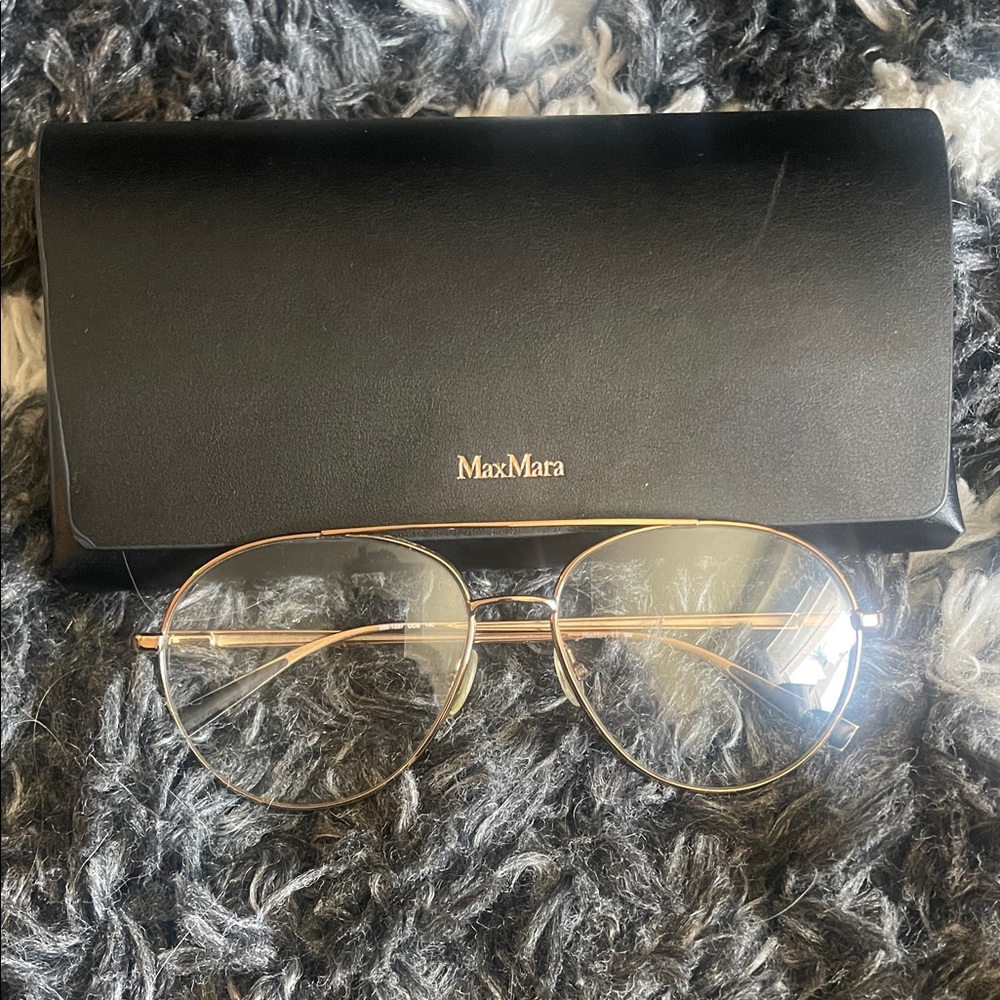 MaxMara Gold Frame Aviator Glasses